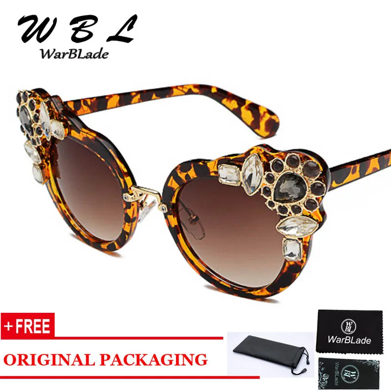 WarBLade 2019 Fashion Rhinestone Elegant Cat Eye Sunglasses Women Brand Designer Luxury Sun Glasses Female Summer Eyeglasses | Аксессуары