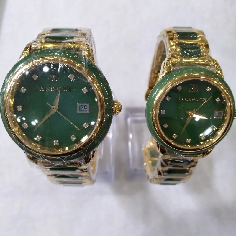 Натуральные и Тянь нефрит русский синий набор нефритовые часы Механические