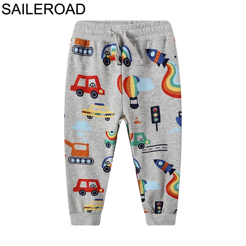SAILEROAD Мальчики Спортивные штаны Мультфильм Ракетные Автомобили Печати Дети