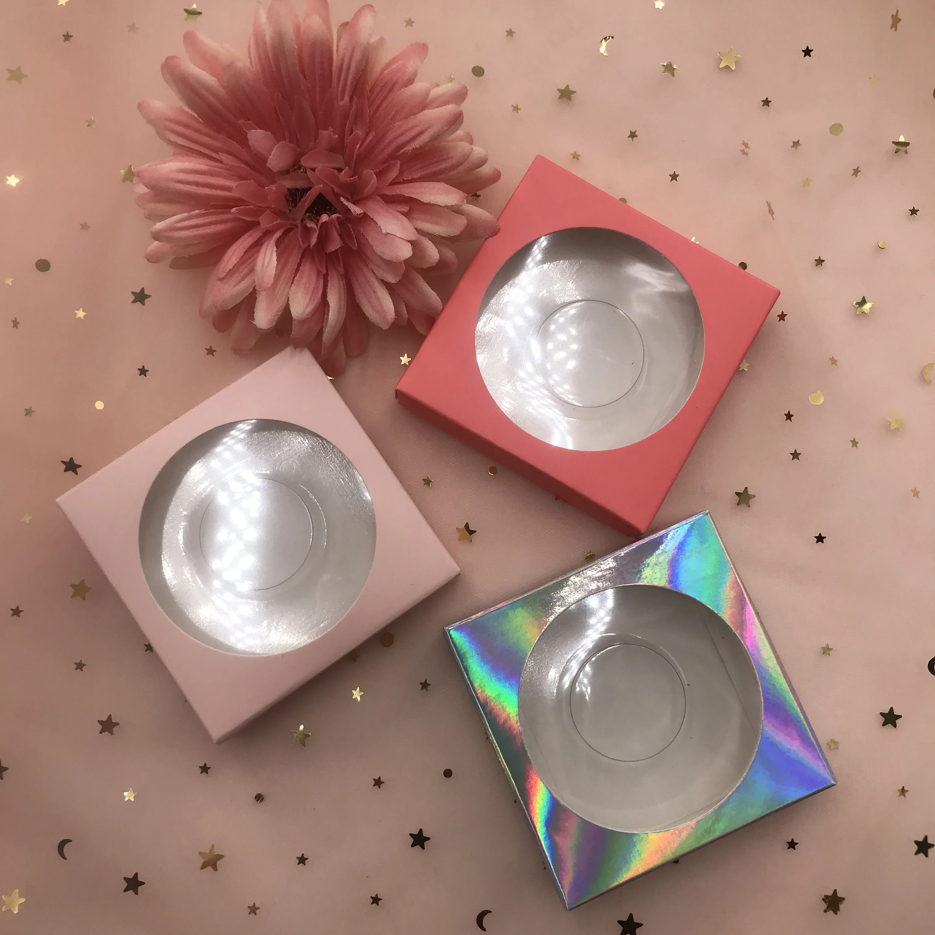 

Wholesale soft box packaging square eyelash box for 8mm-27mm mink eyelashes custom private label empty packaging