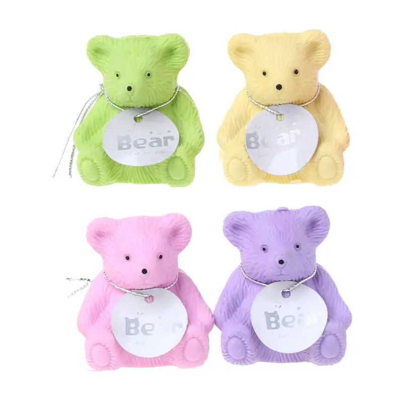 

Cute Bear Shape Eraser With Pencil Sharpener School Supplies Stationery Rubber