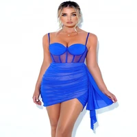high quality celebrity blue pink hollow out bodycon fashion elegant club party dress vestidos h1168