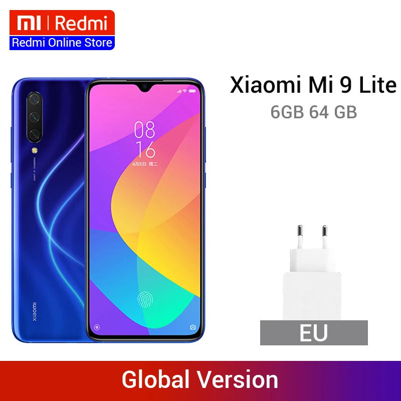 Глобальная версия Xiaomi Mi 9 Lite 6 ГБ 64 Гб Смартфон Snapdragon 710 Восьмиядерный 48мп Тройная камера 32мп фронтальная камера 4030 мАч NFC