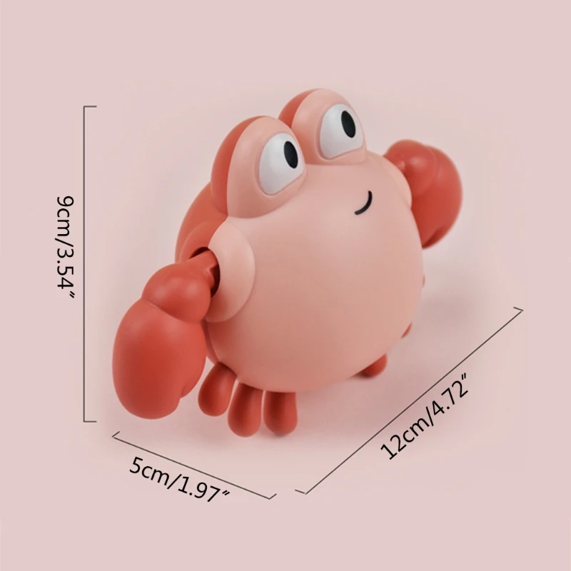 

T5EC For 6 to 12 Months Boys Girls Crab Push and Pull Toy Floating Wind-Up Swimming Crab Beach Clockwork Bathtub Toy for Kids