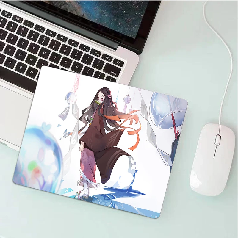 

Anime Demon Slayer Kimetsu No Yaiba Small Waterproof Work and office Mousepad Gamer Computer Desk Mat Pad Gamer Mouse Mat for PC