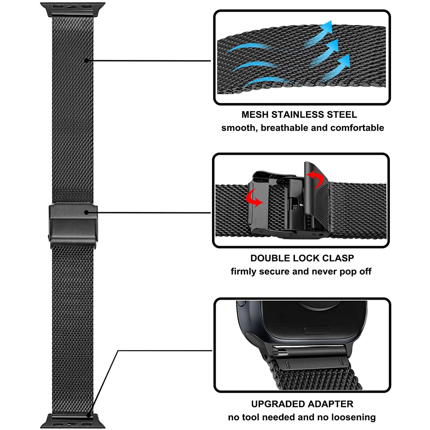 Плетеный сетчатый Браслет Essidi для Apple Watch Series 7 41 45 мм se 6 5 4 40 44 ремешок Миланская