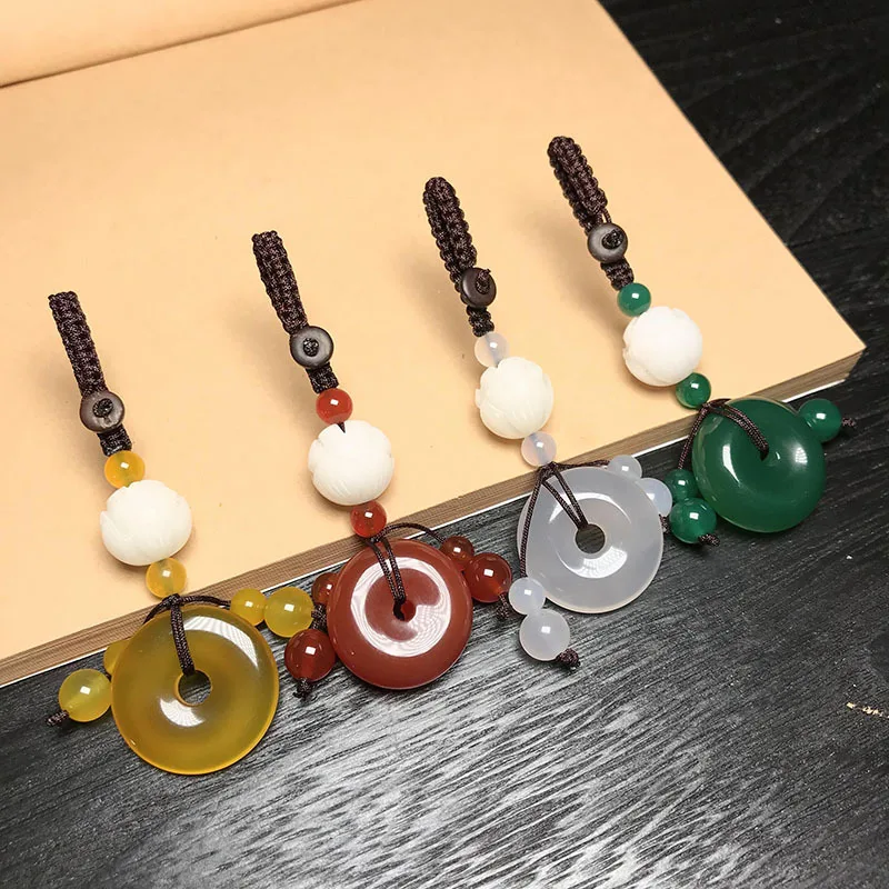 Брелок для ключей Нефритовый брелок Бодхи лотос индивидуальный креативный