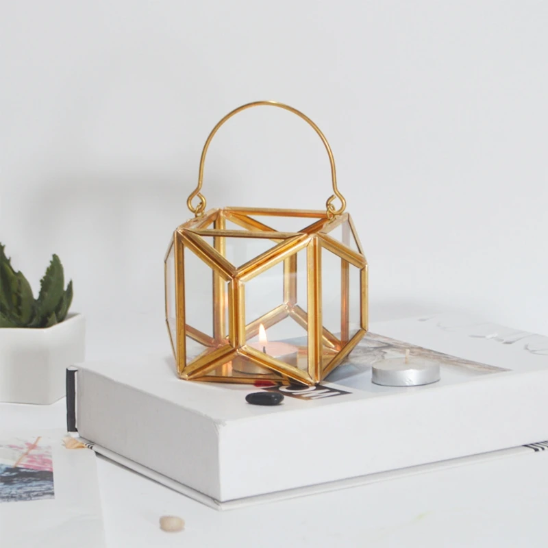 Медь Сфера Стекло геометрический Террариум Форма сочные ящик для комнатных