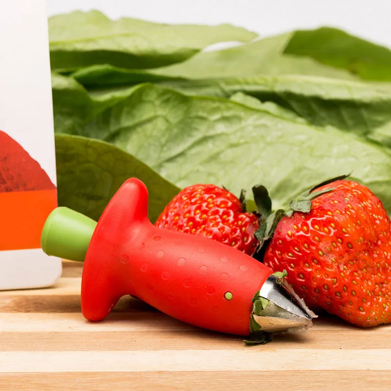 

2pc/ Set Kitchen Fruit Gadget Tools Strawberry Slicer Cutter Strawberry Corer Strawberry Huller Leaf Stem Remover