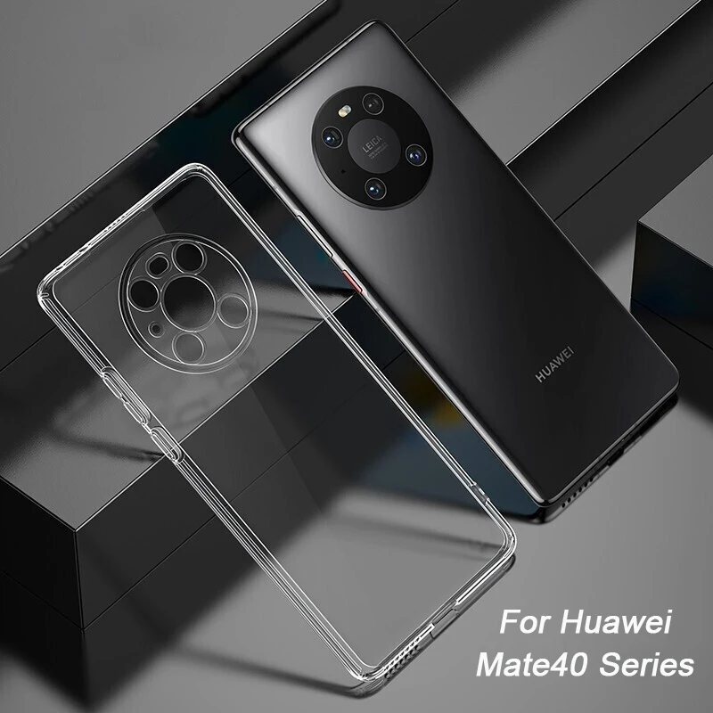 

Мягкий чехол из ТПУ для Huawei Mate 40 Pro Plus, прозрачный силиконовый чехол для телефона Mate 40Pro 40E 40RS, зеркальный защитный чехол с защитой от падения