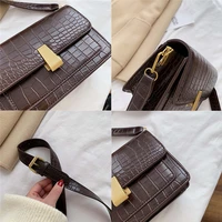 Stone Pattern PU Leather Crossbody Bags For Women 2020 Small Lock Shoulder Simple Bag Lady Travel Handbags and Purses Chic Flap