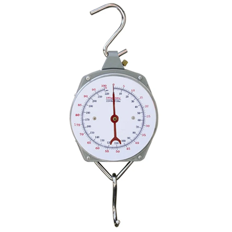 

100Kg 220Lbs Hanging Scale Capacity Alloy Mechanical Hanging Scales with 2 Hook