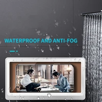 waterproof home wall mobile phone box self adhesive holder touch screen bathroom phone shell shower sealing storage box
