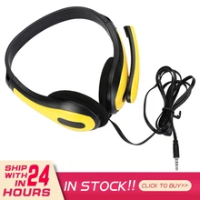 Stock 3.5mm Over-Ear Gaming Headphones Stereo Earphones Music Headset With Mic For Laptop PC Computer Tablet Gamer Dropshipping