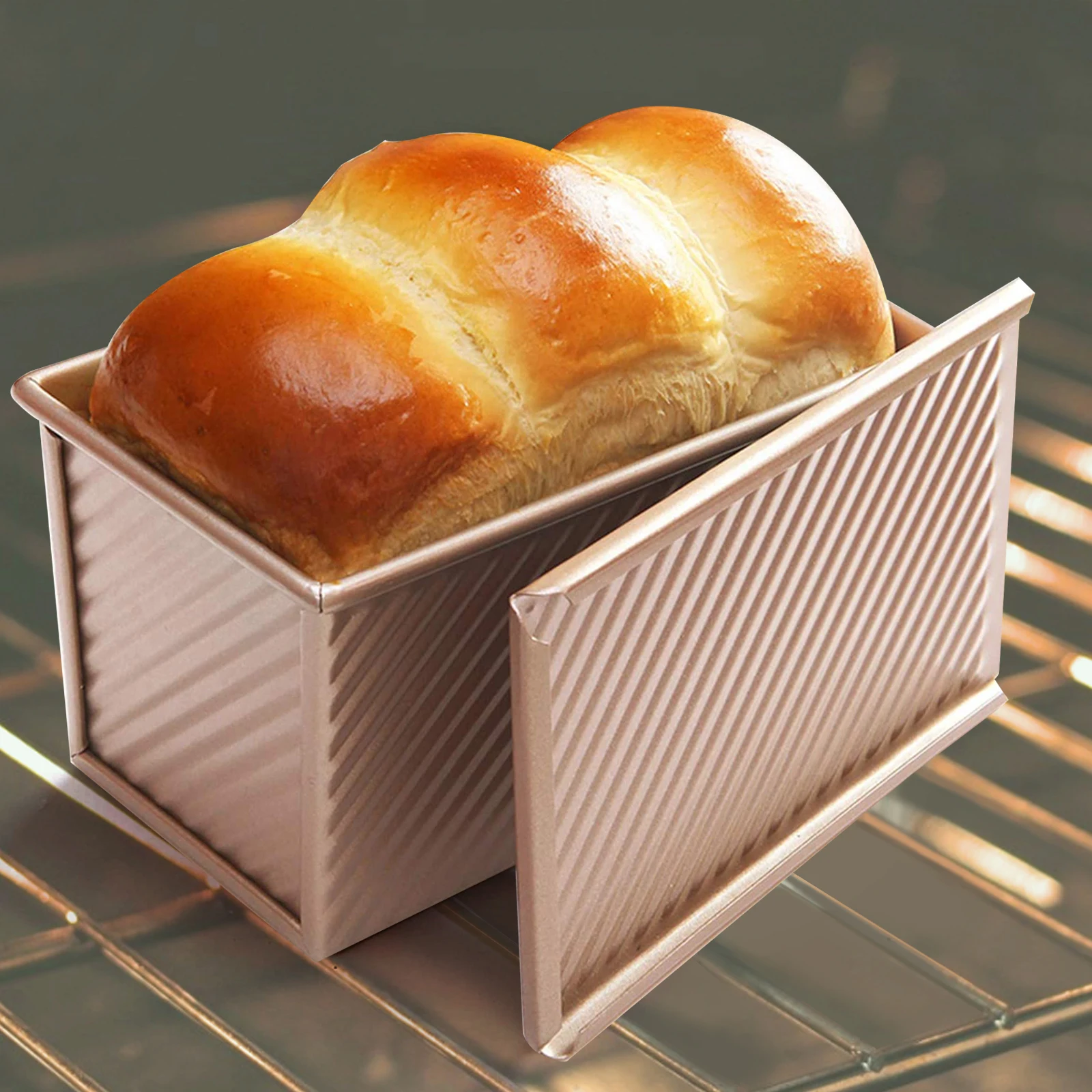 

Carbon Steel Bread Pan With Lid Baking Mold Cake Toast Carbon High Quality Steel Nonstick Toasted Bread Box Baking Tools