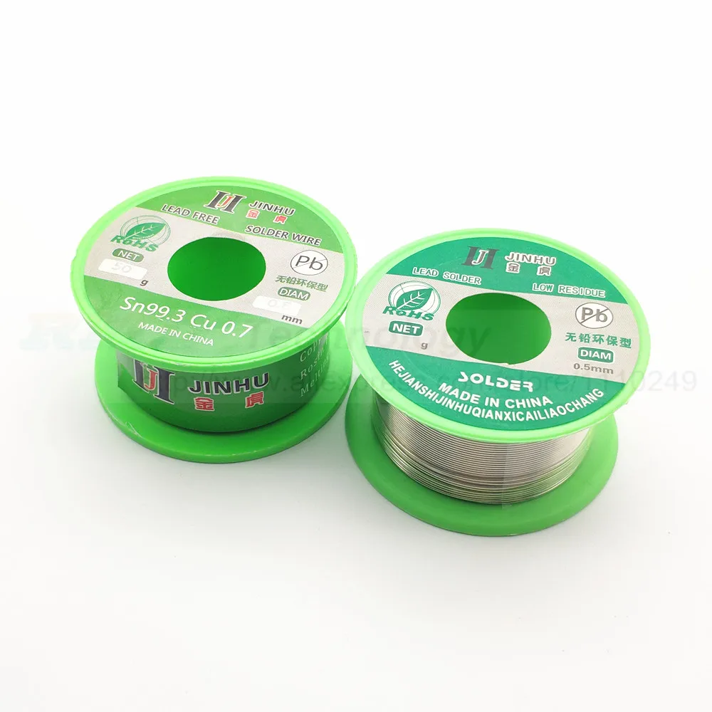 Припой без свинца Sn99.3 Cu0.7 0 5 мм 8 мм/50 г|lead-free solder wire|solder wirewire |