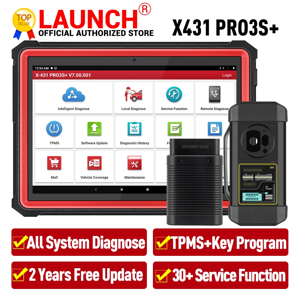 

Диагностический инструмент LAUNCH X431 PRO3S + 10,1 "Автомобильный OBD2 с программатором ключей X-prog 3, сканер кода иммобилайзера, кодирование ЭБУ, актив...