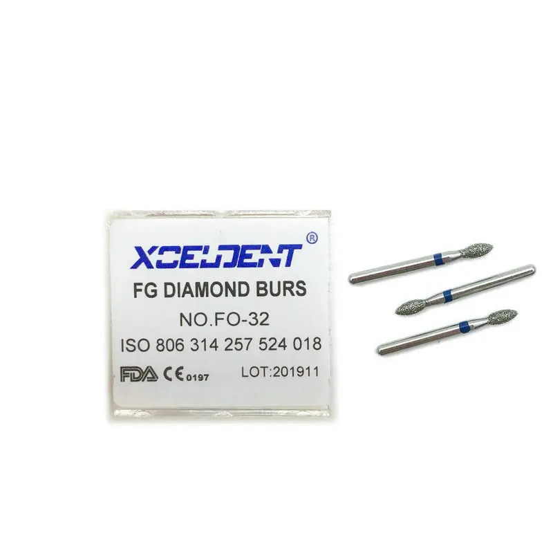 10 шт. Стоматологические алмазные FG высокоскоростные боры для полировки