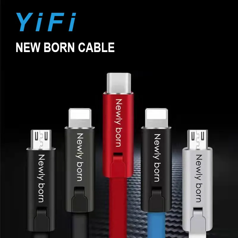 

Repairable USB charging cable for Iphone Micro USB For Android and headphone TypeC For Android Mobile Phone Fast Charger Cable