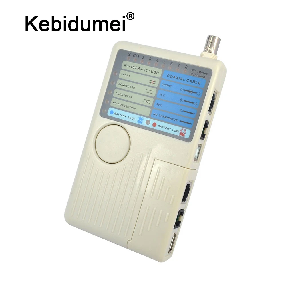 Kebidumei 4 в 1 пульт дистанционного управления RJ11 RJ45 USB BNC Кабельный тестер кабеля