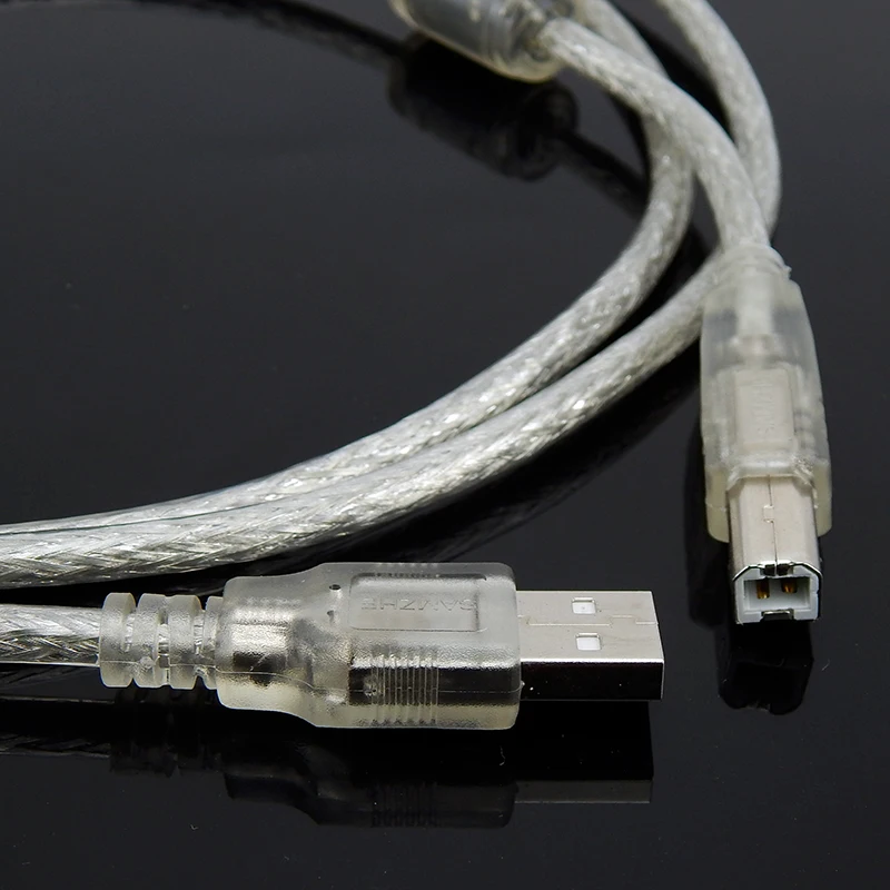 Hifi USB кабель декодер усилитель высокоскоростной тип A к type B Hifi кабель для передачи данных для DAC два магнитные кольца экранирование