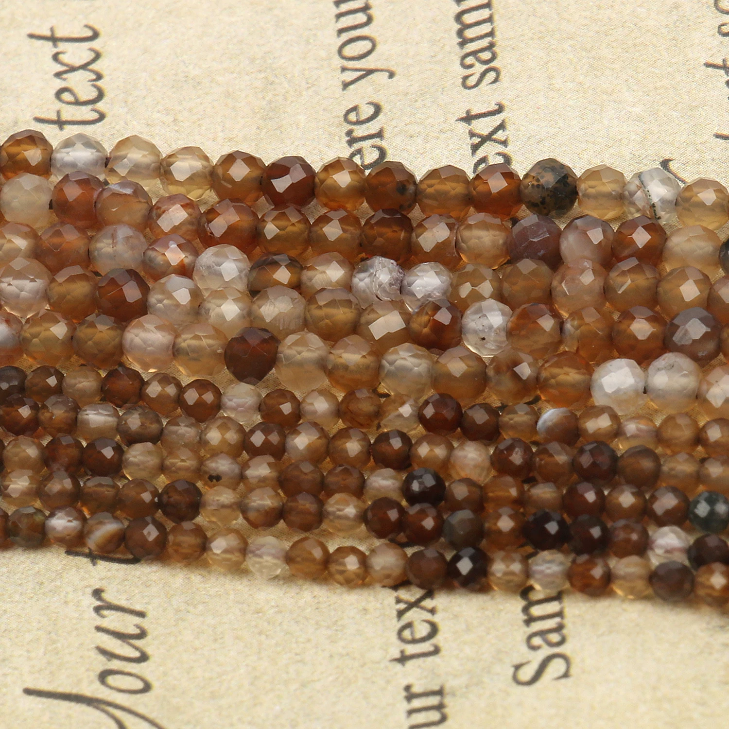 Бусины-разделители из натурального минерального камня для изготовления