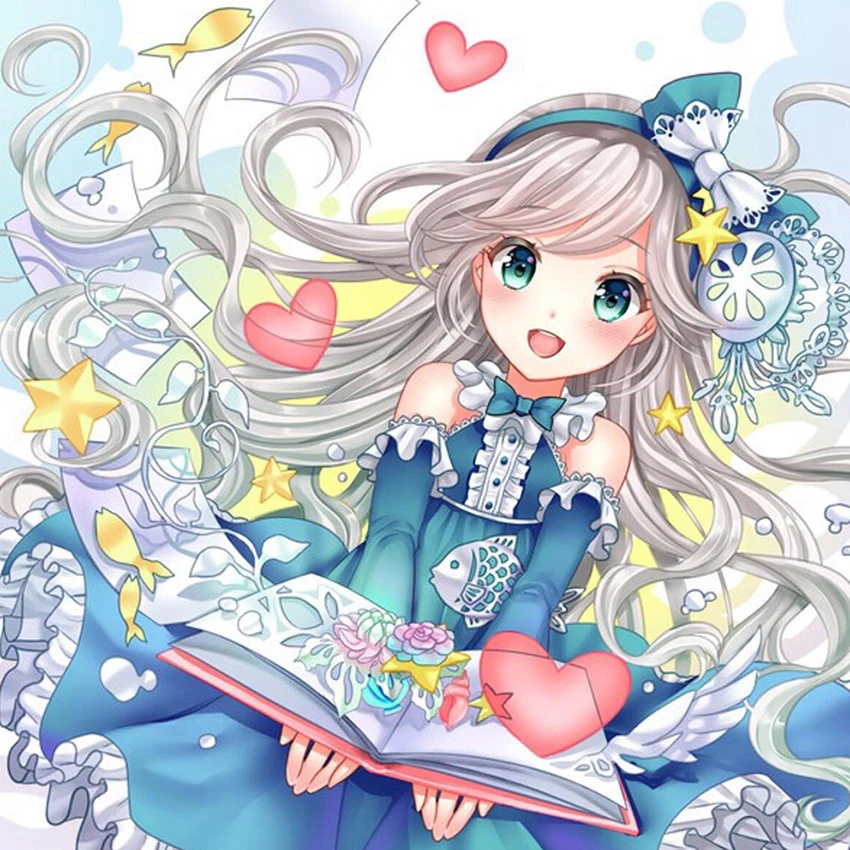 Новый домашний декор мультфильм аниме девушка 5D DIY алмазная живопись Набор для