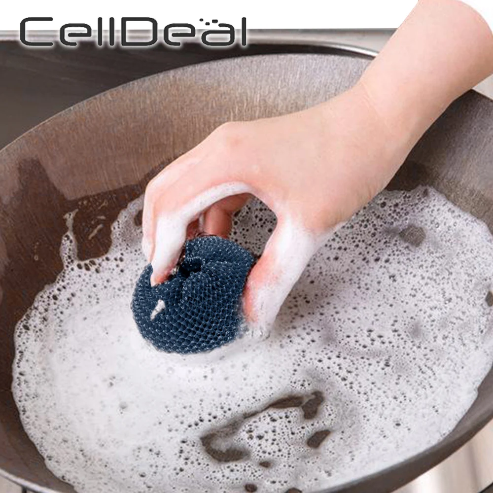 Очиститель для кухни от ржавчины, горшков и сковород Cleaning Scrubber Steel Remover Scraper Pressing Brush Soap Scrub Utensil on.