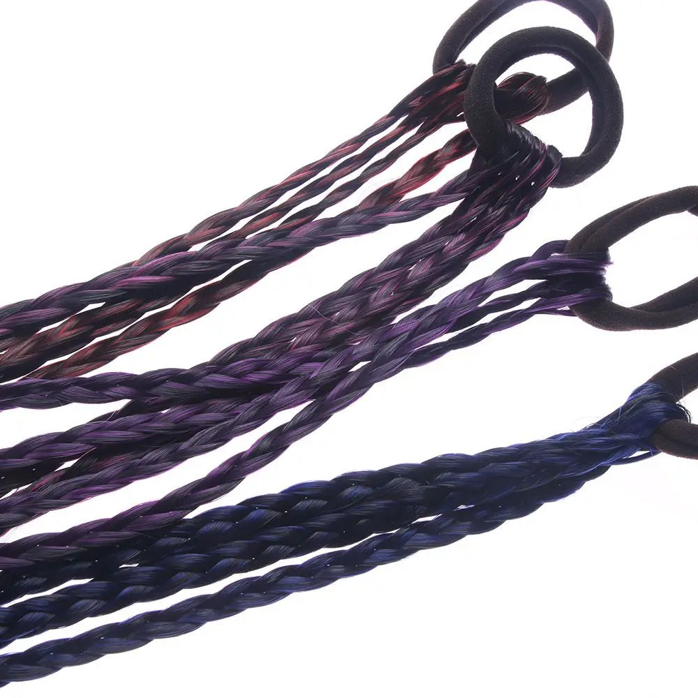 

New Girls Elastic Hair Band Rubber Band Hair Accessories Wig Ponytail Headband Kids Twist Braid Rope Headdress Hair Braider