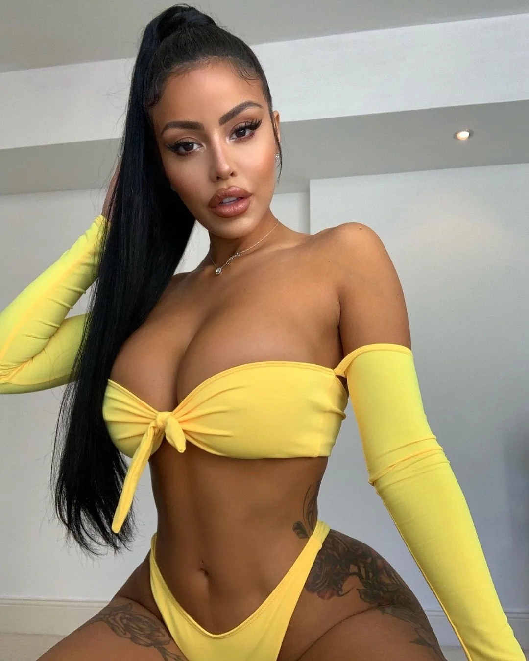 

Women Swimwear Long Sleeve Off Shoulder Bikini Set Summer Padded Halter Bra Thong Beach Biquini Swimsuit Bathing Suit