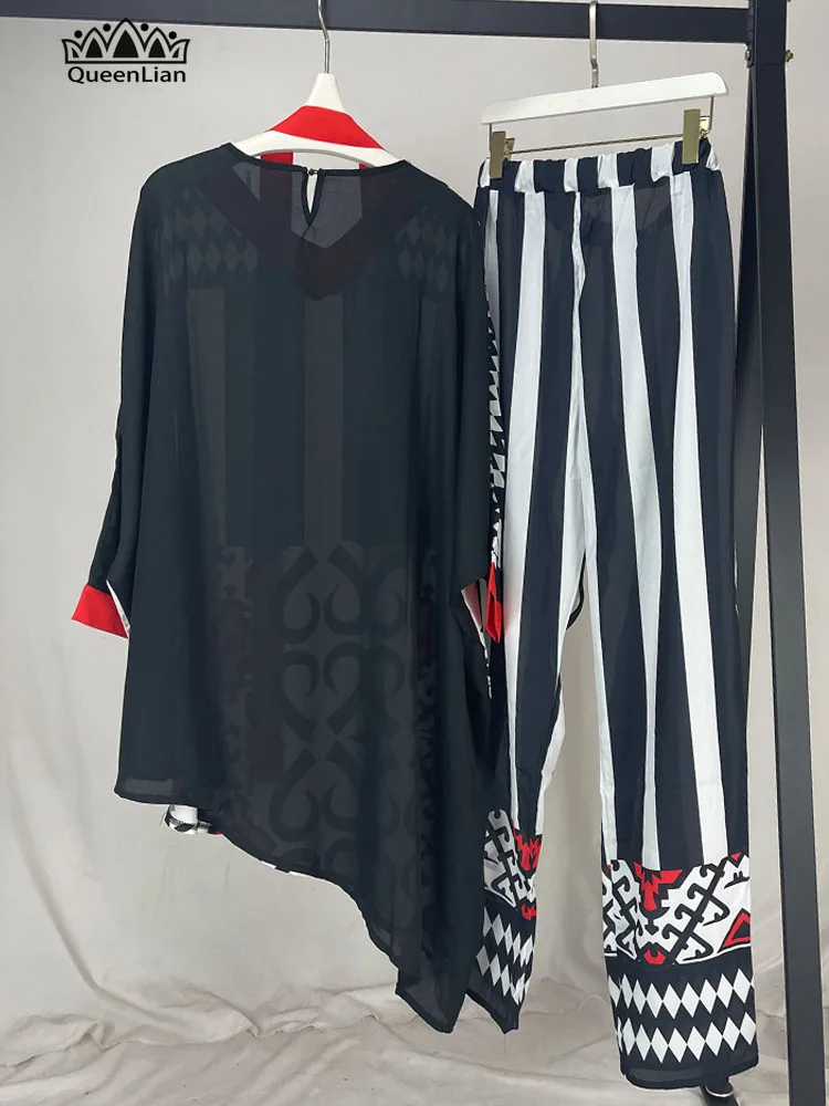 Шифоновый топ с широкими штанинами талия длинный рукав африканская одежда новый