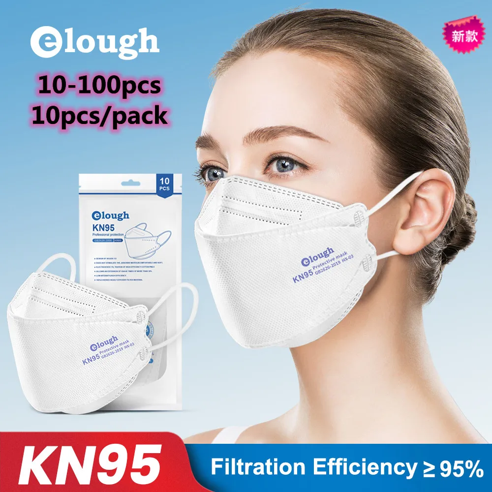 Одобренная маска для лица Mascarillas FPP2 Homologada KN95 FFP2 Fashion Fish 4D 4 слойная Удобная нано
