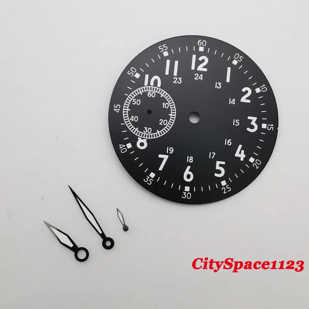 

38,9 мм стерильный светящийся циферблат для часов ETA 6497, ручной механизм Seagull ST36, запчасти для часов