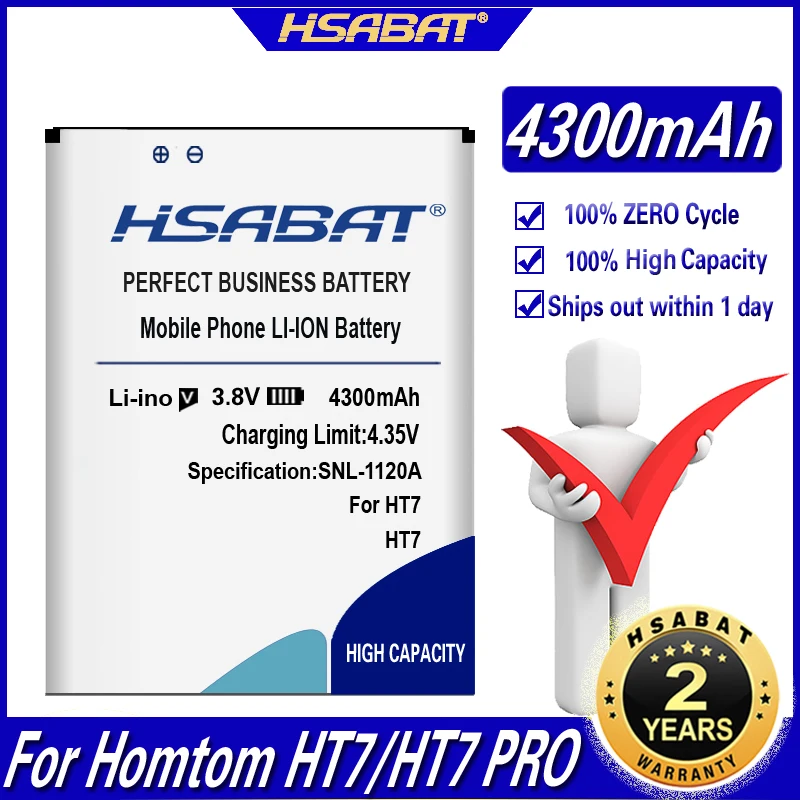 Фото HSABAT 4300mAh аккумулятор для Φ HT7 PRO | Мобильные телефоны и аксессуары