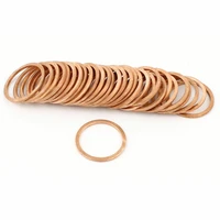50pcs 21mm inner dia 25mmod copper flat washer spacer gasket seal ring fastener