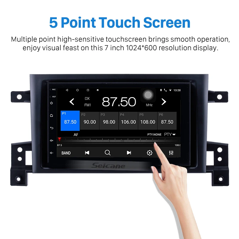 Автомагнитола Seicane 7 дюймов Android 10 0 2 + 32 ГБ GPS-навигация для Suzuki Grand Vitara 3 2005 -2015