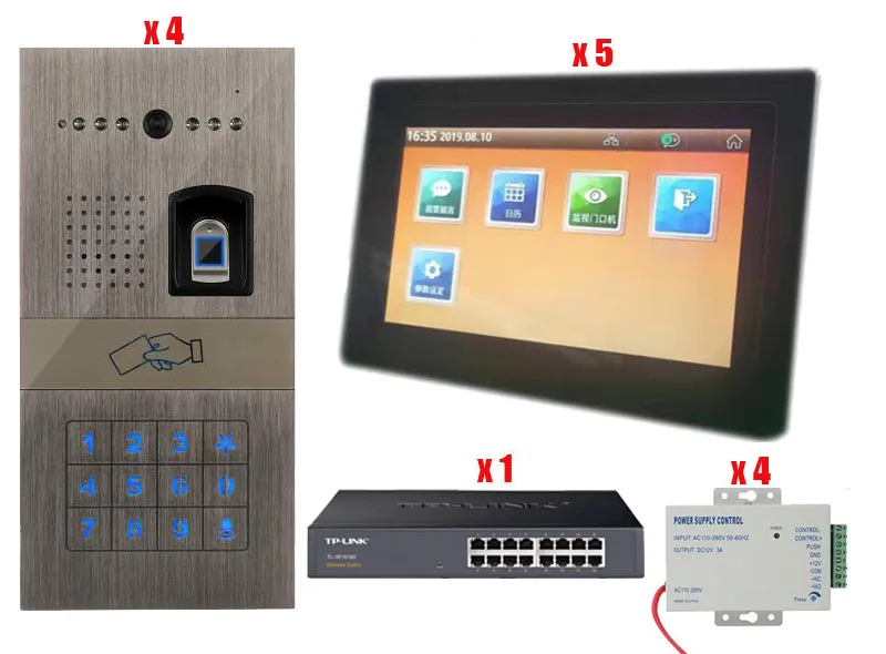 Видеодомофон панель заднего вида 7-дюймовый дверной домофон звонок с камерой