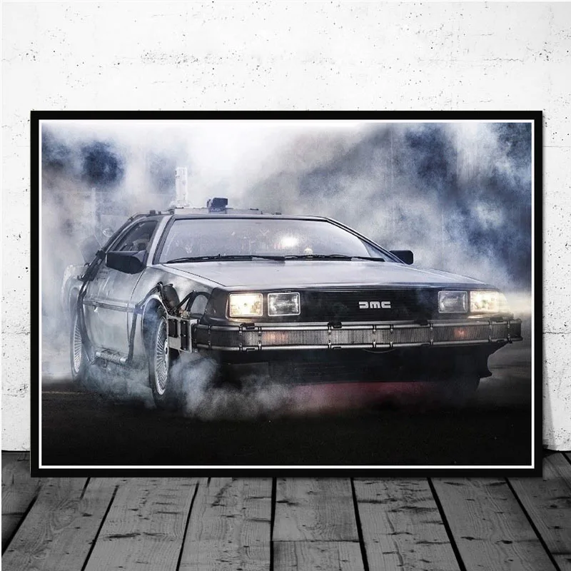

Back To The Future Movie Classic Cool Car Poster And Prints Wall Art Canvas Painting Wall Pictures For Living Room Home Decor