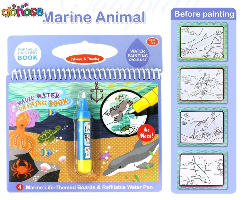 Волшебная книжка для рисования водой раскраска и волшебная ручка доска детей