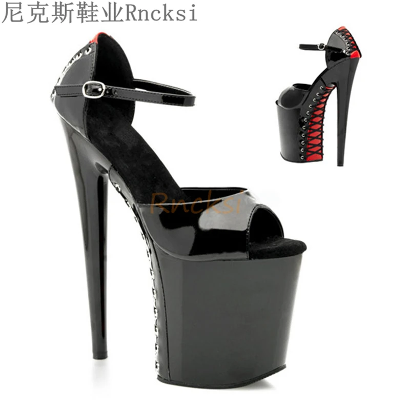 Rncksi 2020 Fashion NEW 20 CM Platform High Heels Sandals Summer Sexy Slip-On Open Toe Gladiator Party Thin Heels Women Shoes