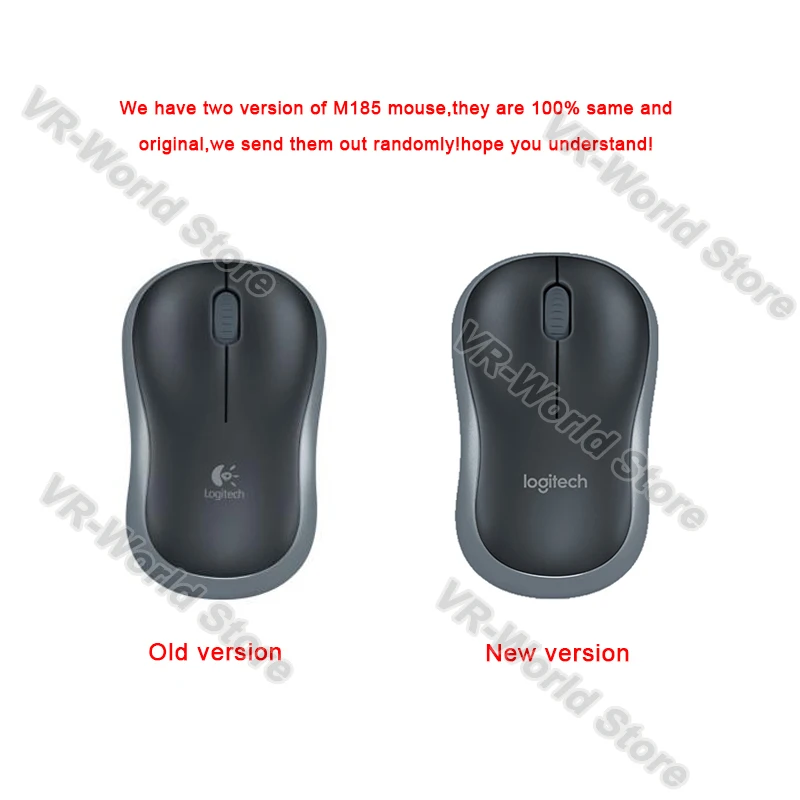 Оригинальная Беспроводная симметричная мышь logitech M185 с USB Nano приемником поддержка