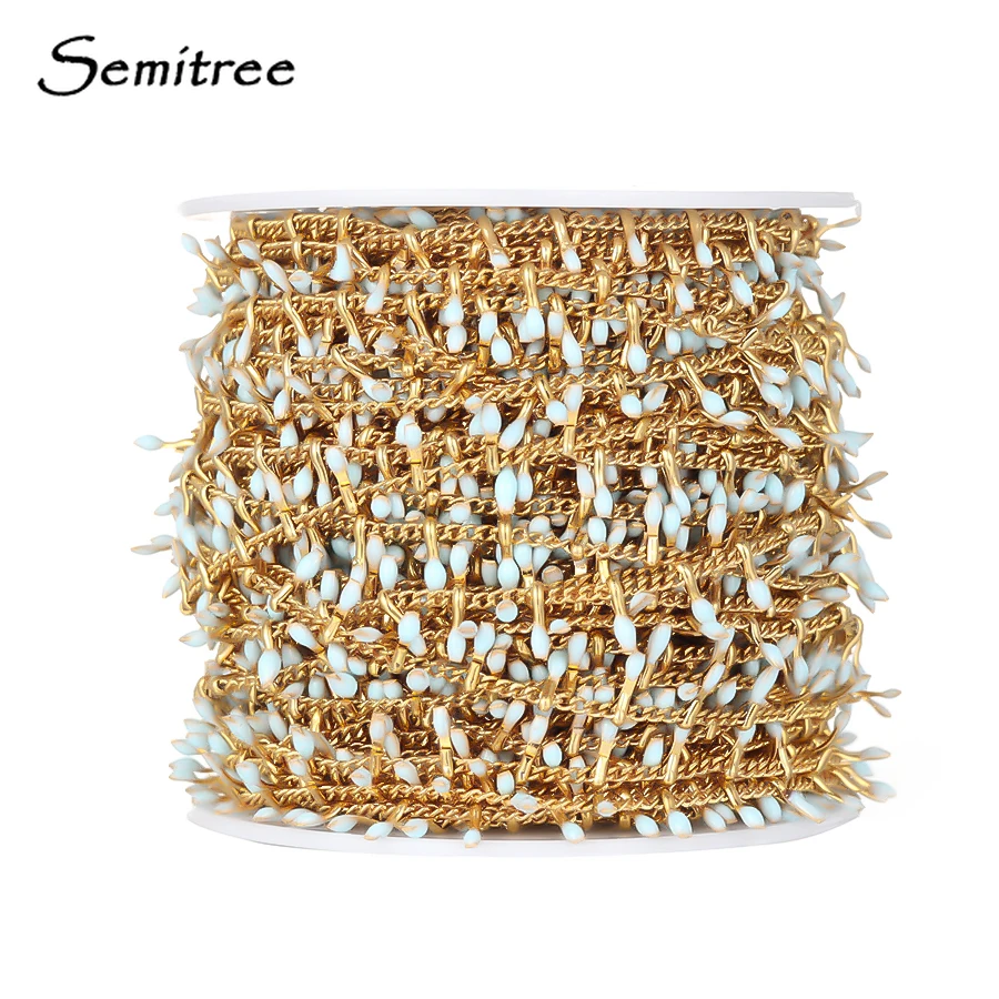 Semitree 1 метр Нержавеющая сталь Эмаль состоящее из цепочки с фурнитурой &quotсделай