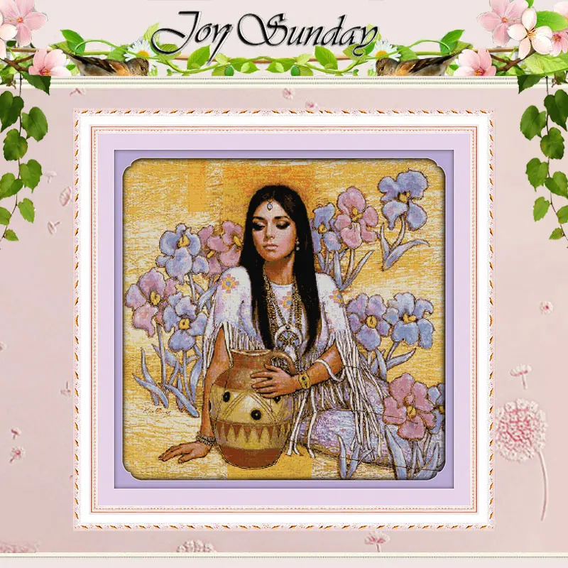 Набор для вышивки крестиком 11CT 14CT керамический горшок (2)|cross stitch 11ct|counted cross stitchcross |