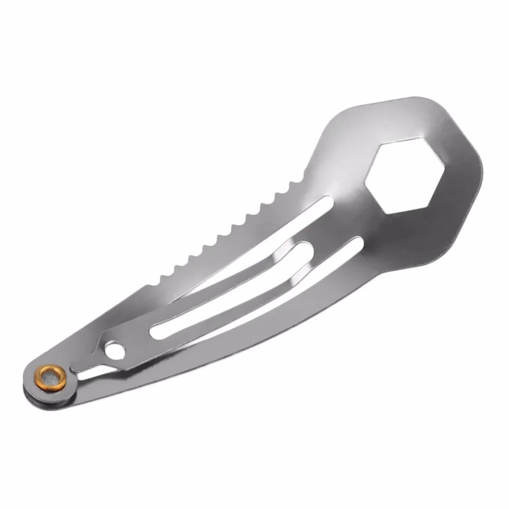 Открытый Мини инструмент Многофункциональный зажим для волос из нержавеющей