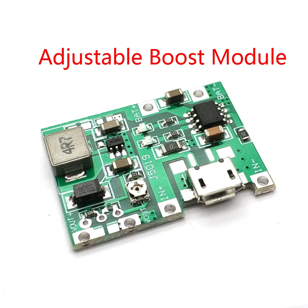 Регулируемый пошаговый модуль 3 7 для зарядки литиевого аккумулятора 18650 в 5 В 9 2