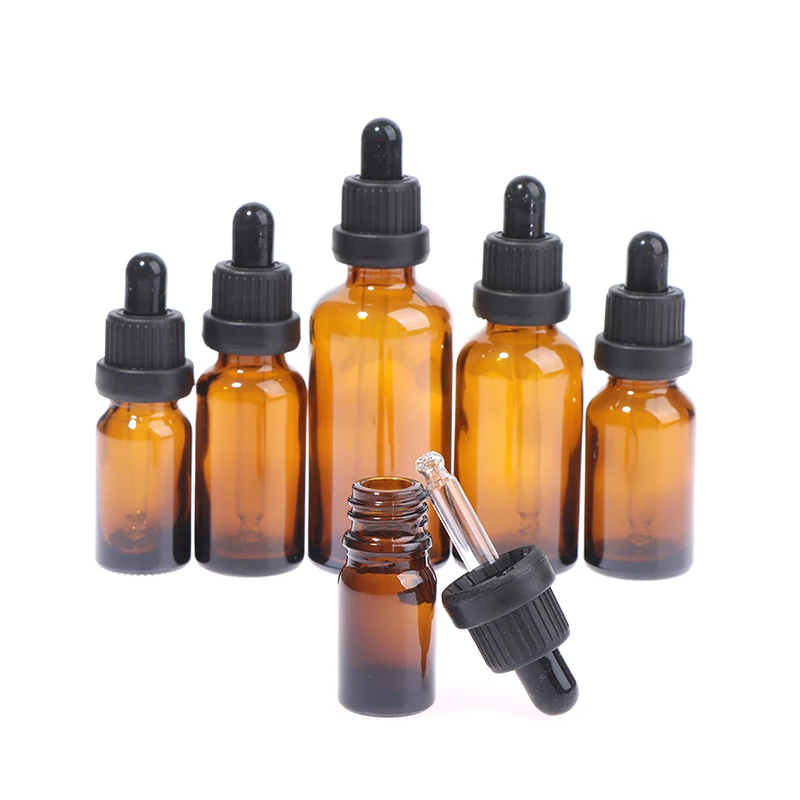 

1 шт. коричневый пустой флакон-капельница янтарь эфирное масло Стекло ароматерапия жидкость 5-50 мл Капли для массажа пипетки бутылки многора...