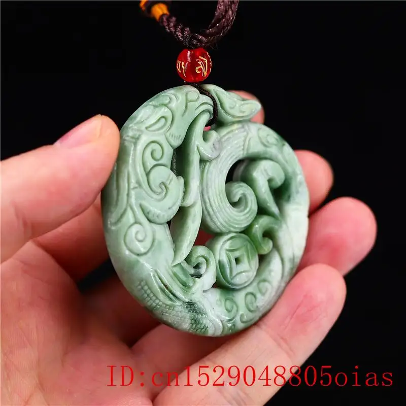Нефритовый Феникс кулон ожерелье подарки Китайский амулет для женщин