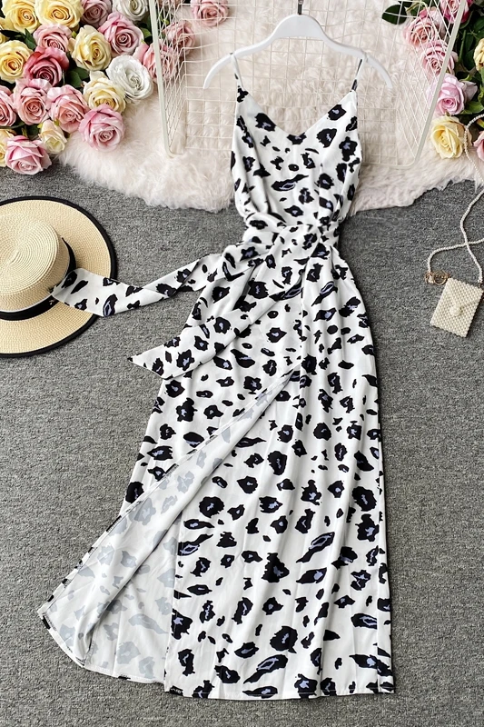 Женское пляжное платье-макси с V-образным вырезом и открытой спиной | Женская