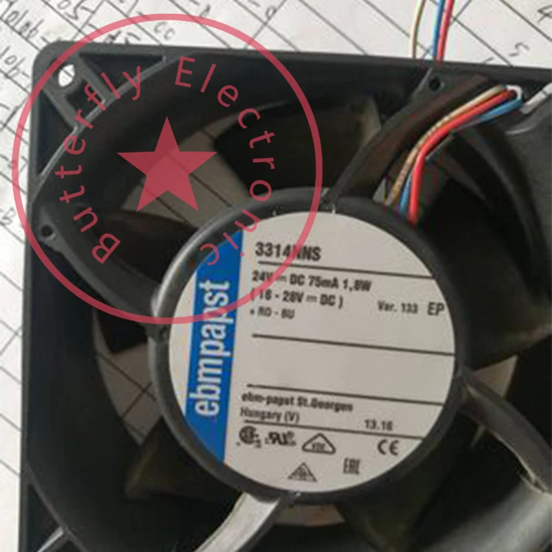 Абсолютно Новый 3314NNS 24V 100MA 2 4 Вт 3 провод из Германии охлаждающий вентилятор кулер