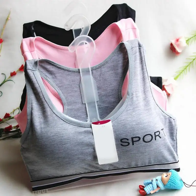 

Sports Bra Girls Color Cotton Developmental Vest-style Students Sponge Ring Student No Removable Steel Underwear